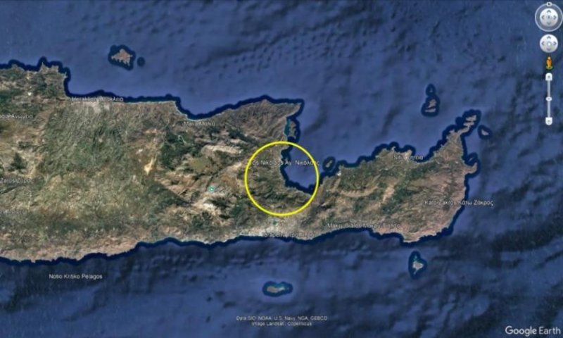 Vathi Kreta, Vathi: Großes Grundstück am Meer auf einem Hügel in prestigeträchtiger Lage zu verkaufen Grundstück kaufen